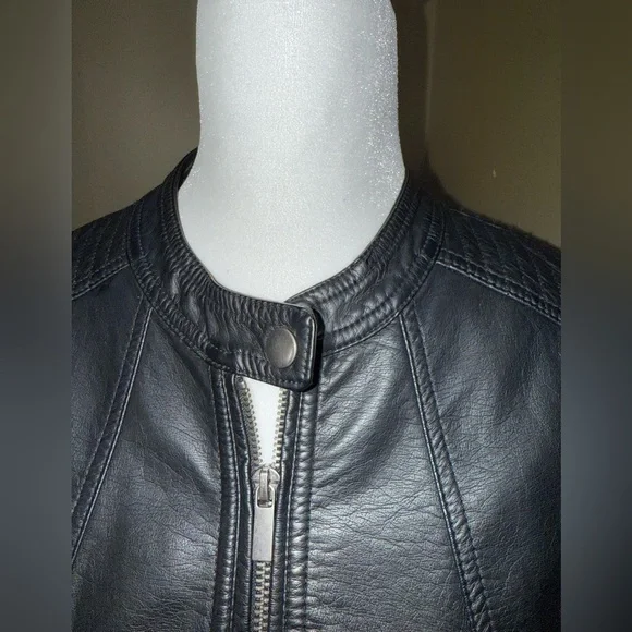 Maurices Black Vegan Leather Jacket - Picture 9 of 11